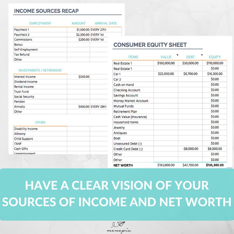 Dave Ramsey Budget System Template Dave Ramsey Baby Step Etsy