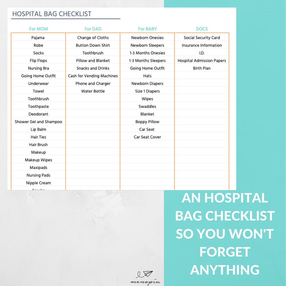 Pregnancy Baby Budget Diaper Cost Calculator Hospital Bag Checklist