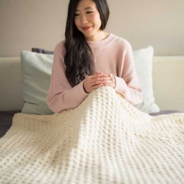 Chunky Dotty Blanket Knit Pattern