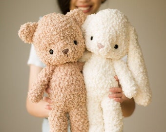 Fleece Teddy and Bunny Crochet Pattern