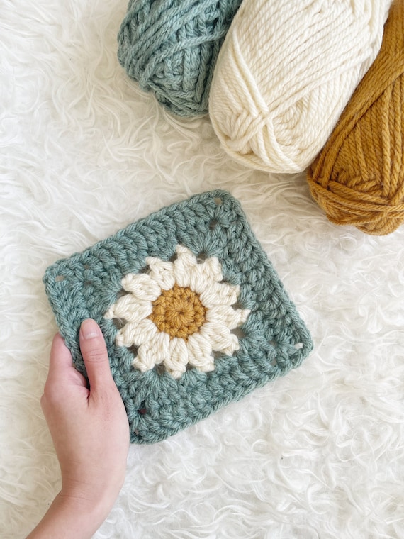 Cozy Days Daisy Blanket Crochet Pattern Etsy Canada