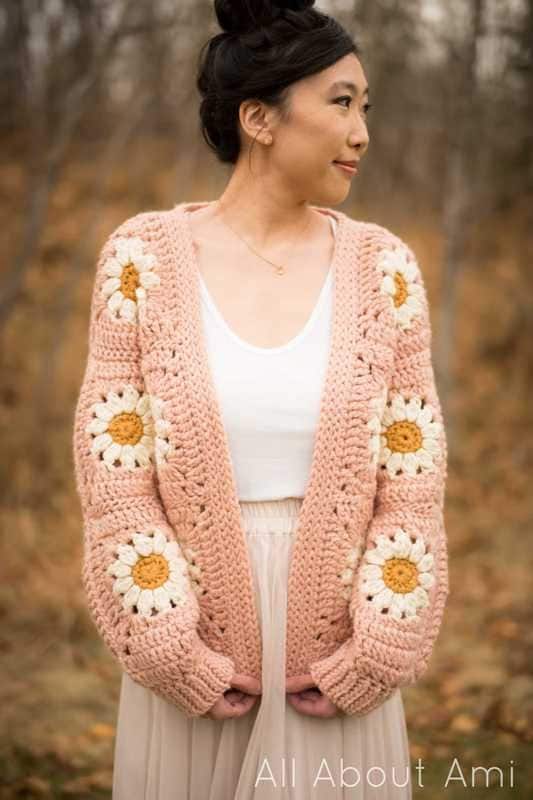 Cozy Days Daisy Cardigan Crochet Pattern - Etsy Canada