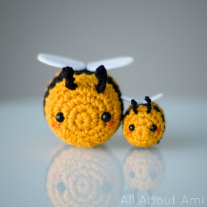 Amigurumi Bees Crochet Pattern: Bumble & Queen Bee image 2