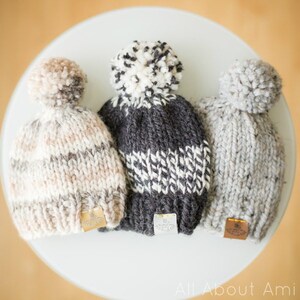 Basic Knitted Baby, Child & Adult Hat Patterns image 7