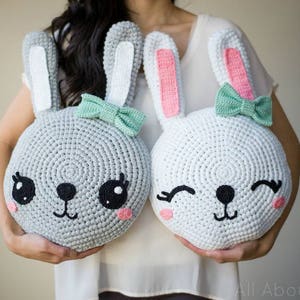 Snuggle Bunny Pillows Crochet Pattern image 1