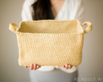 Rustic Tweed Basket Crochet Pattern