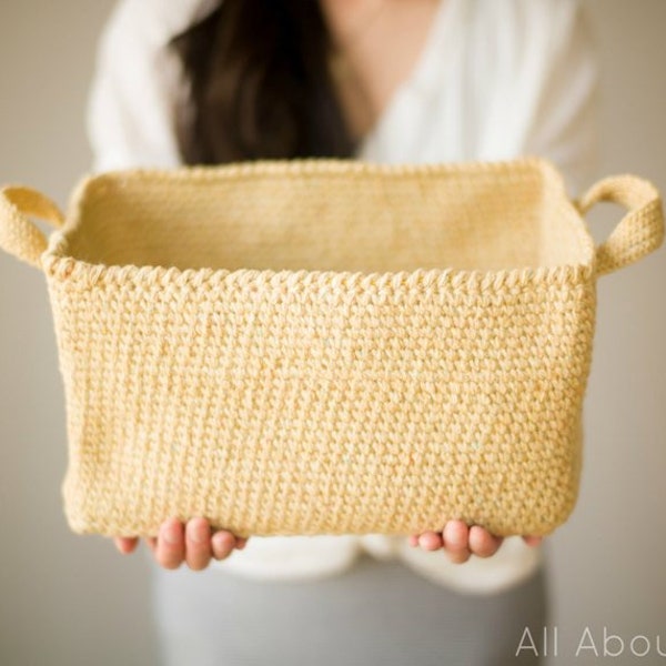 Rustic Tweed Basket Crochet Pattern