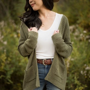 Olivewood Cardigan Crochet Pattern image 8