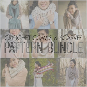 Crochet Cowls & Scarves PATTERN BUNDLE