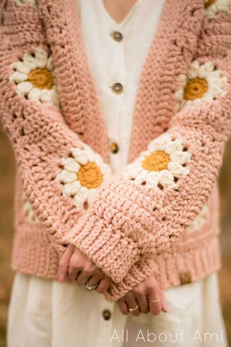 Cozy Days Daisy Cardigan Crochet Pattern image 5