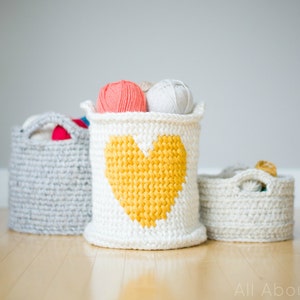 Crochet Heart Basket Pattern image 3