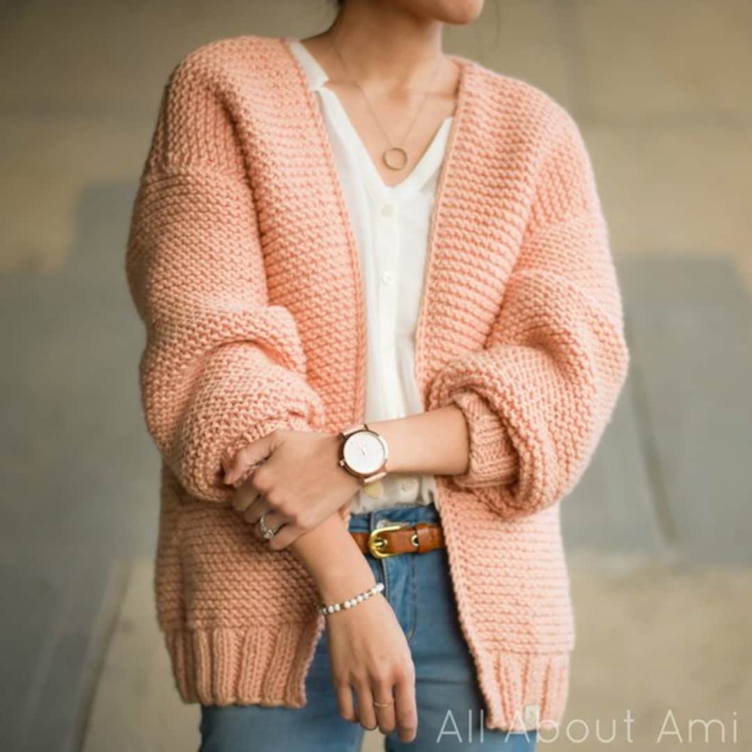 Downtown Cardigan Knit Pattern - Etsy