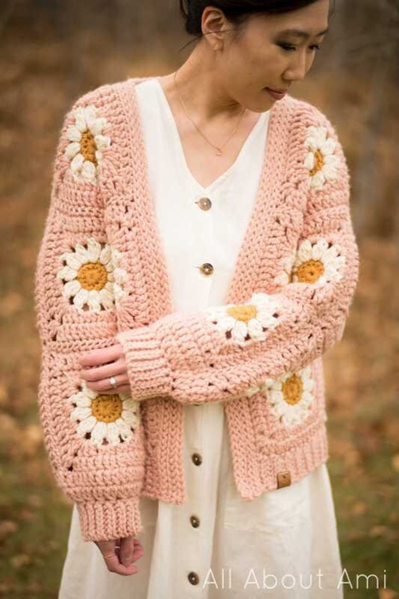 Cozy Days Daisy Cardigan Crochet Pattern image 2