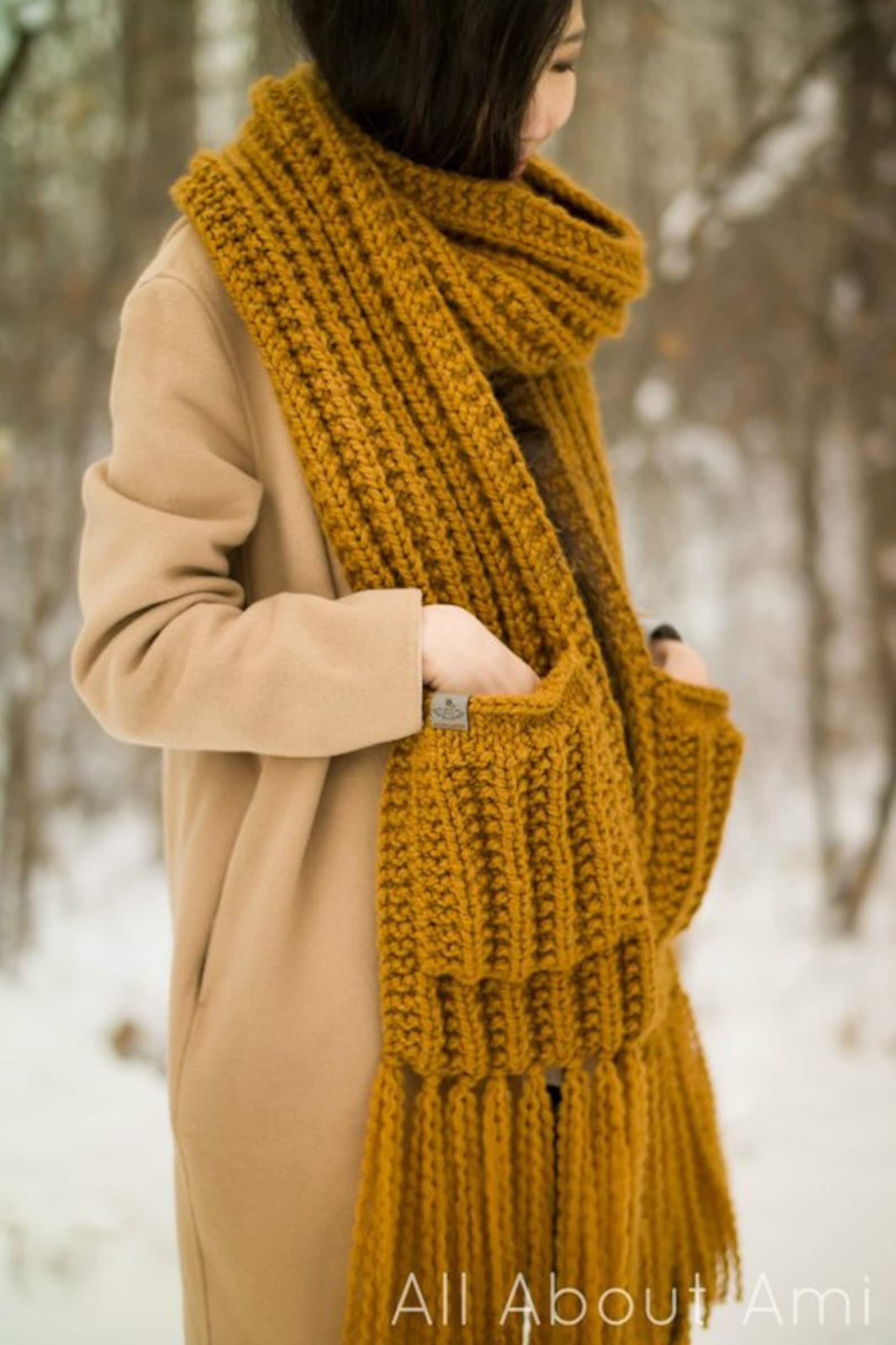 Michigan Scarf Pattern Arbor Scarf Knit Pattern - Etsy