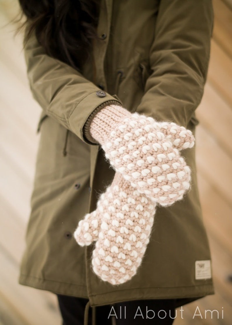 Bulky Thrummed Mittens Crochet Pattern image 3