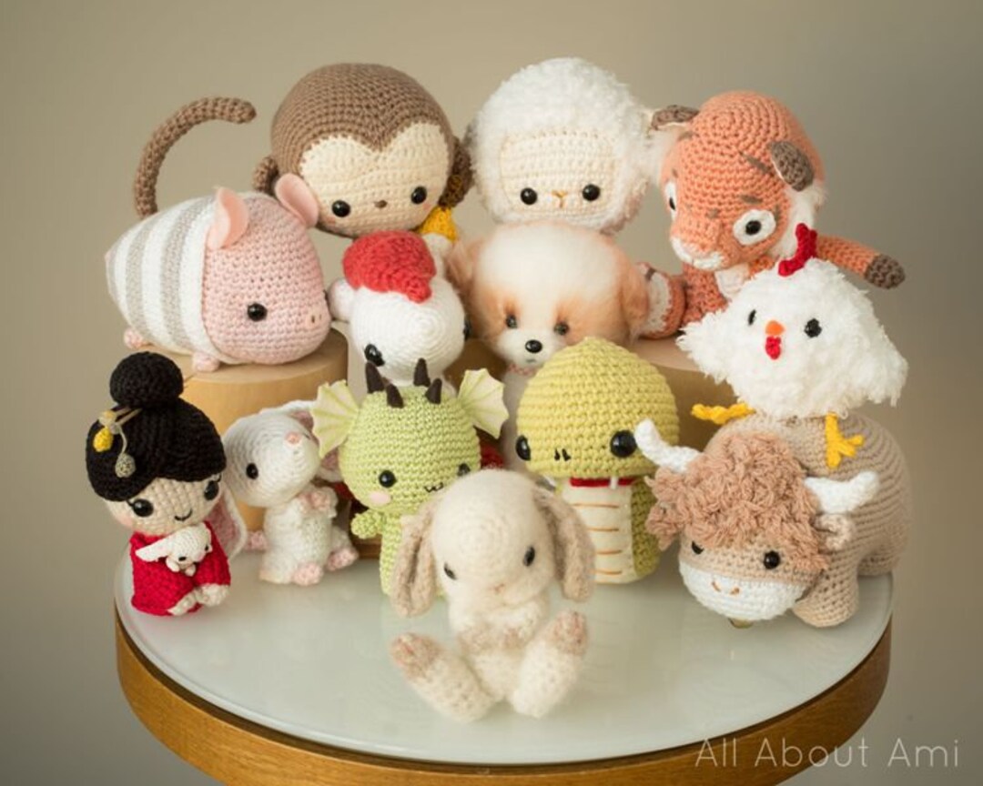 Chinese New Year Zodiac Amigurumi PATTERN BUNDLE (Instant Download) - Etsy