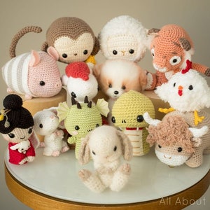 Chinese New Year Zodiac Amigurumi PATTERN BUNDLE