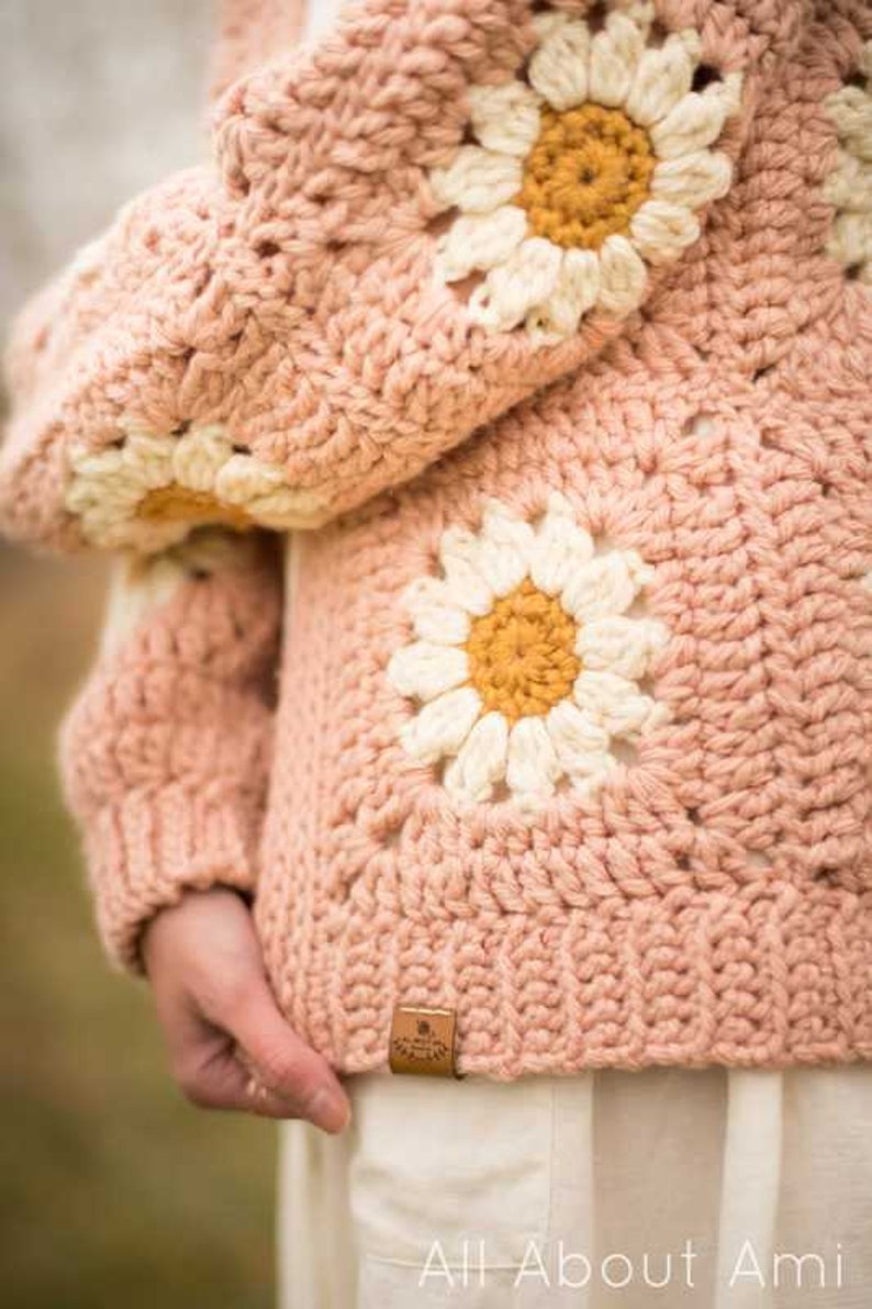 Cozy Days Daisy Cardigan Crochet Pattern image 7