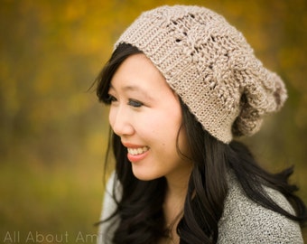 Cabled Slouchy Beanies Crochet Pattern