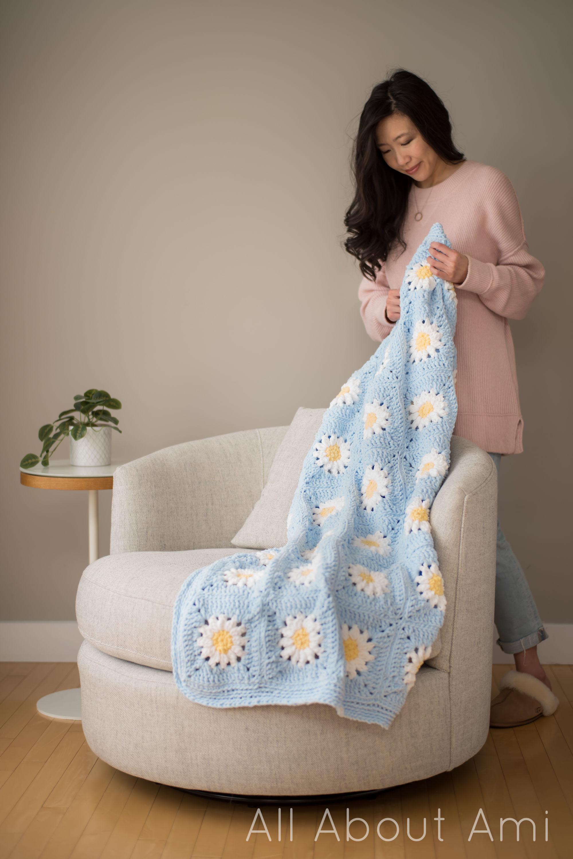 Plush Daisy Blanket Crochet Pattern - Etsy