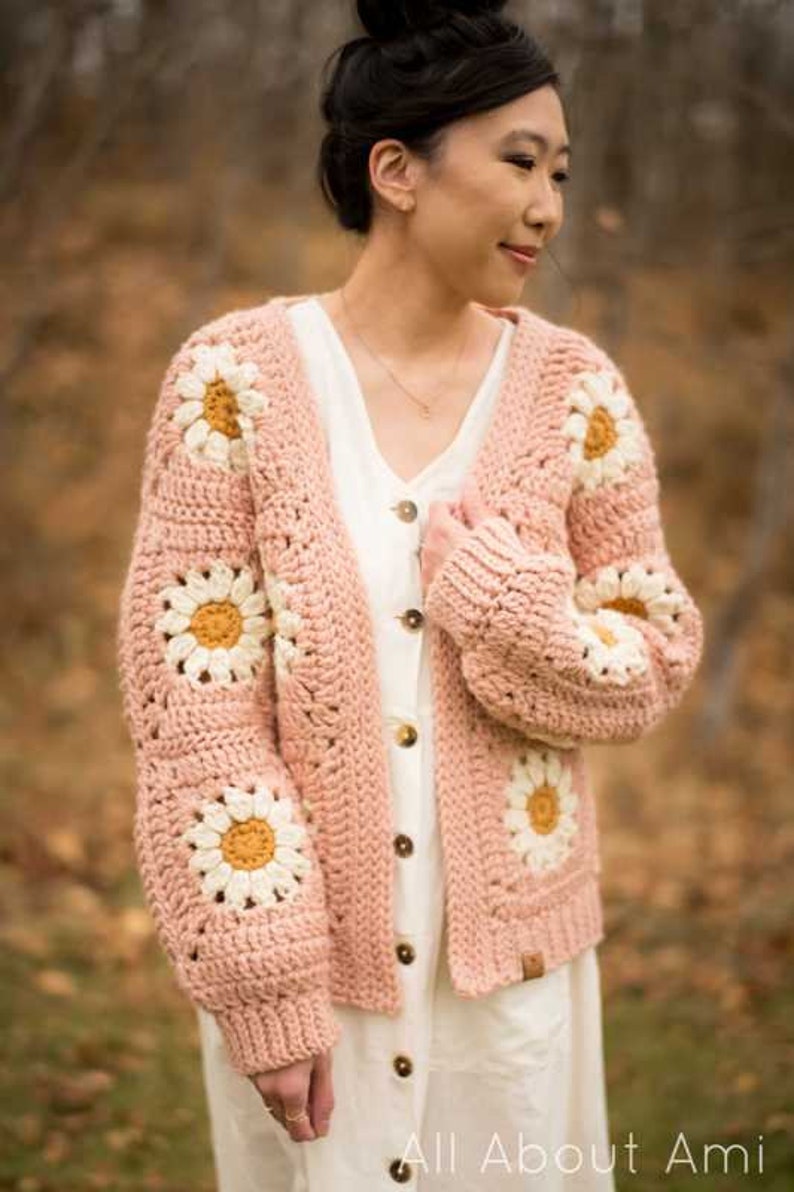 Cozy Days Daisy Cardigan Crochet Pattern image 3