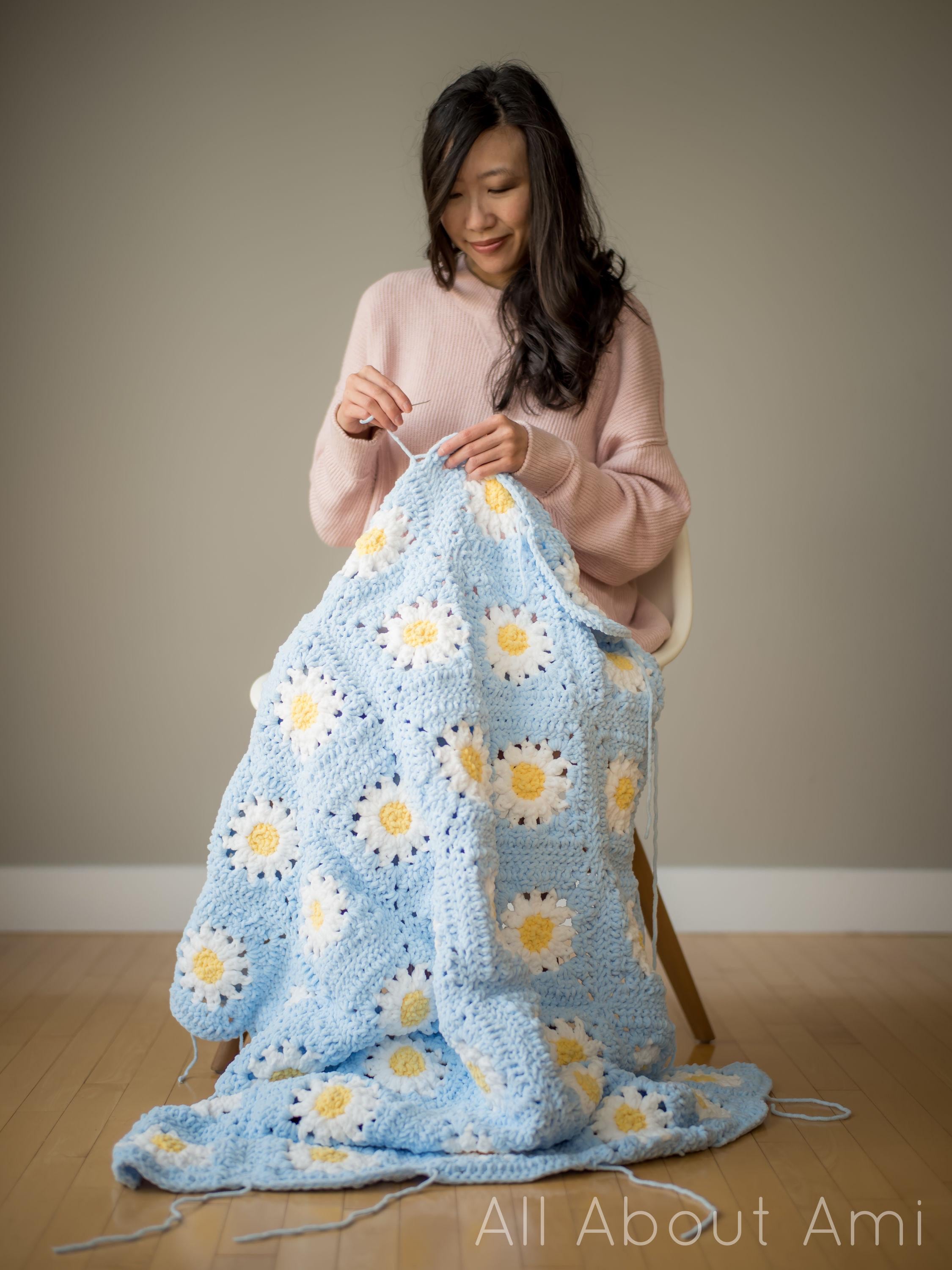 Plush Daisy Blanket Crochet Pattern - Etsy