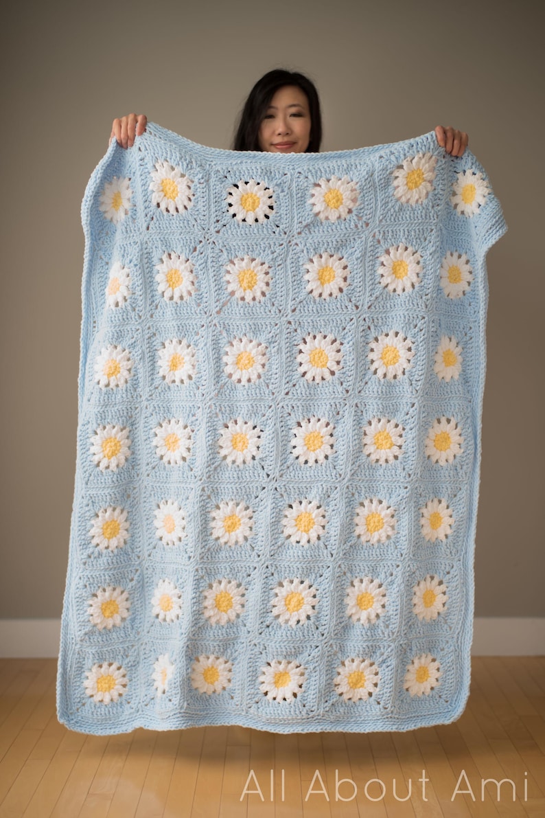 Plush Daisy Blanket Crochet Pattern - Etsy