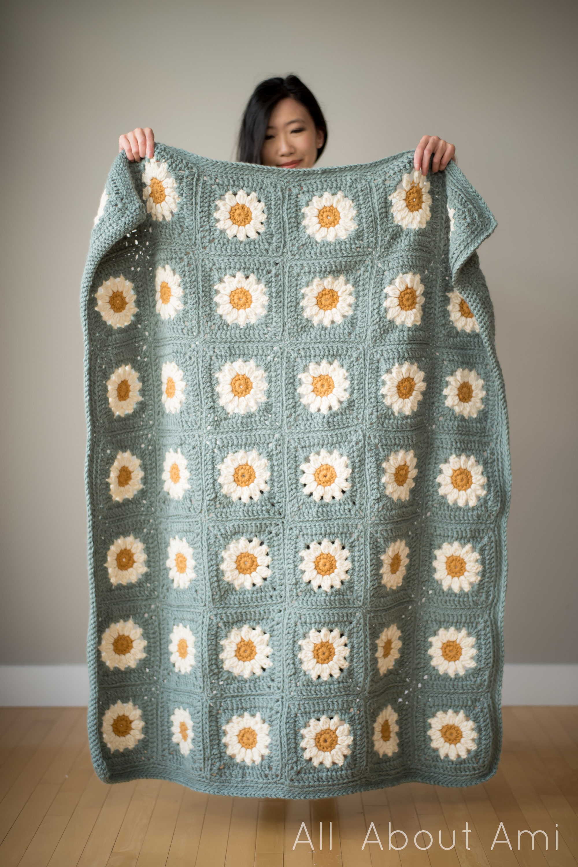 Crochet daisy pattern blanket hotsell