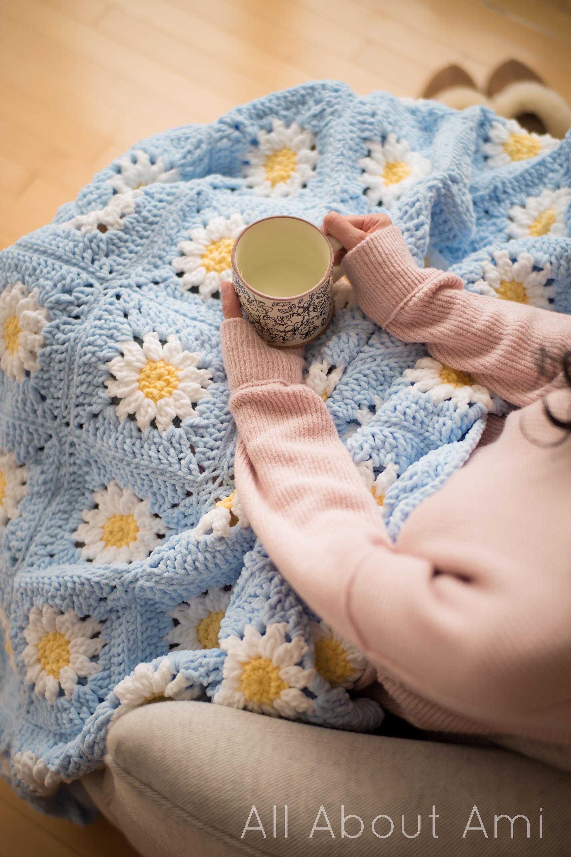Plush Daisy Blanket Crochet Pattern - Etsy