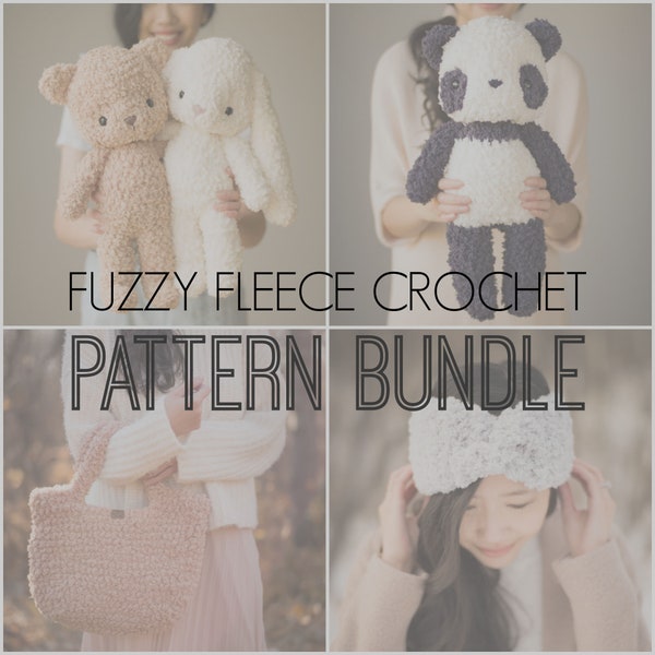 Fuzzy Fleece Crochet Pattern Bundle