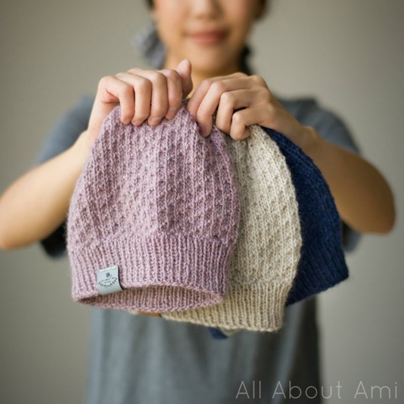 The Dotty Beanie & Duo-Color Dotty Beanie Knit Patterns image 4