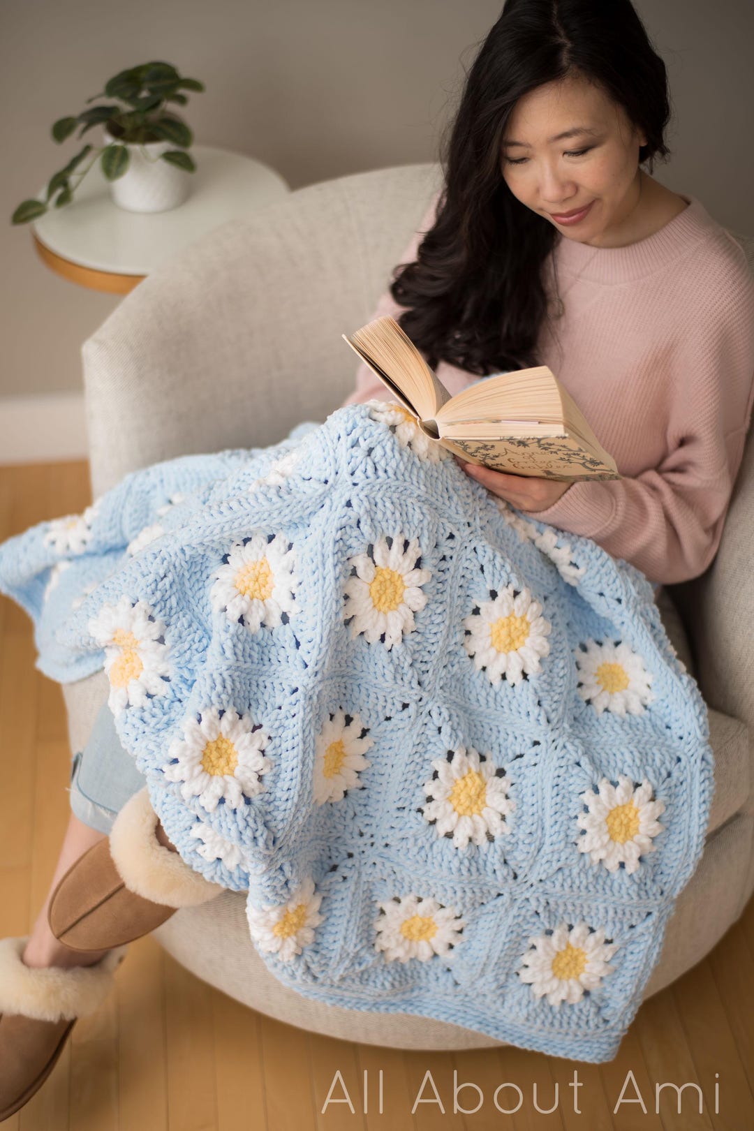 Plush Daisy Blanket Crochet Pattern - Etsy