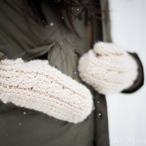 Cabled Mittens Crochet Pattern image 4