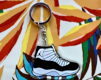 Air Jordan XI Concord Sneaker Keychain Charm Accessory
