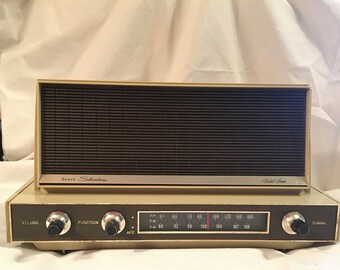 1950s WORKING Vintage General Electric Solid State AM Radio Mid Century Modern Model T1130B Works great 1960s Mad Men