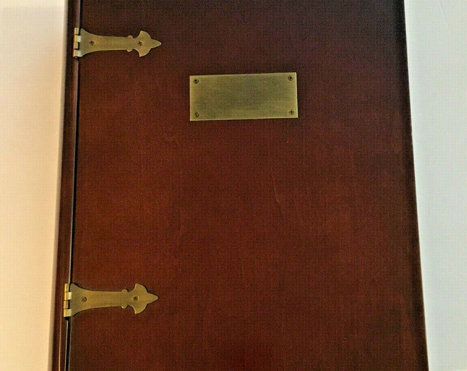 Vintage 1991the Bombay Company Wood Memory Book Keepsake Box Brass