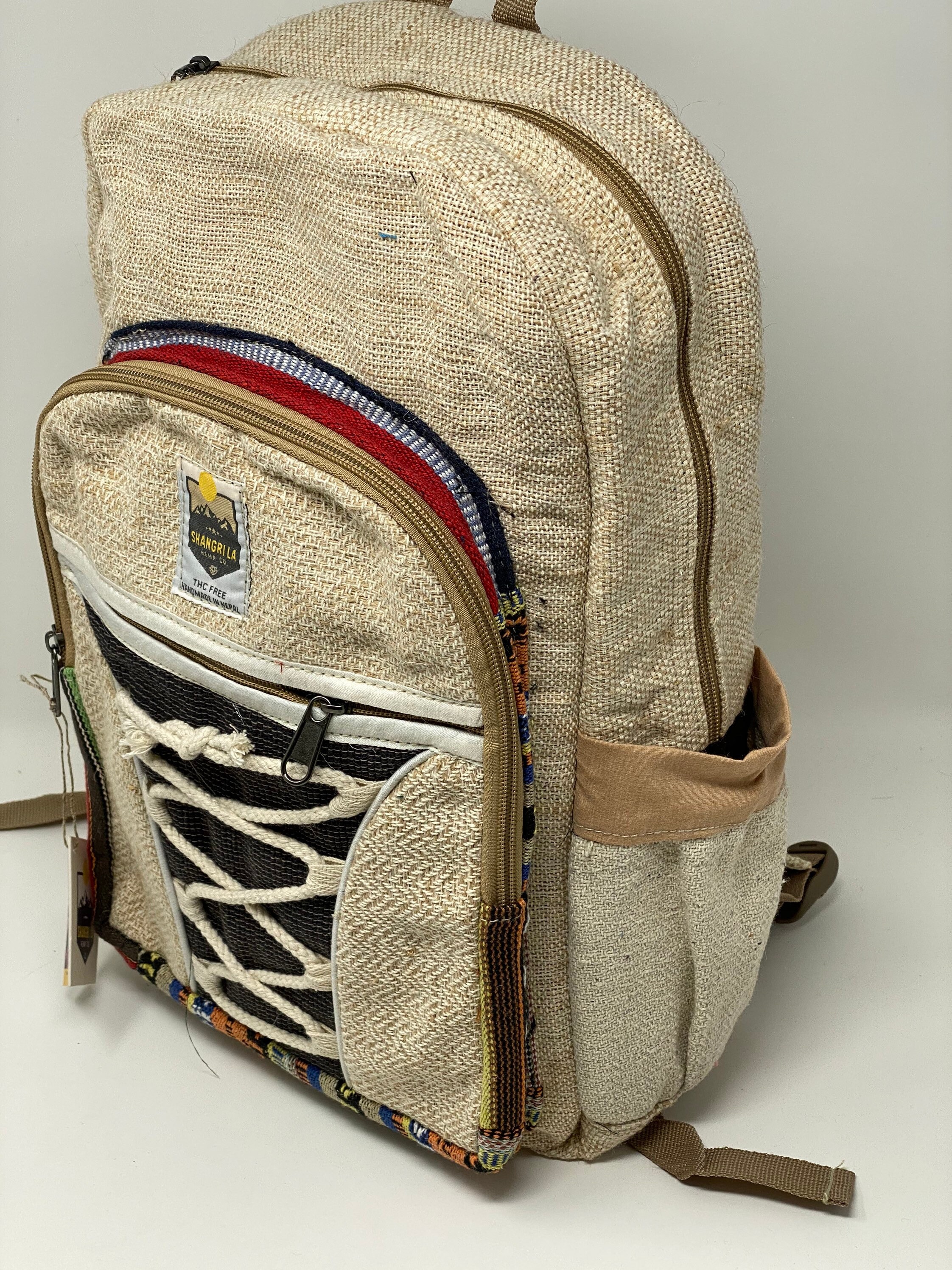 Himalayan Black Hemp Backpack Natural Vegan Himalayan Fair Etsy