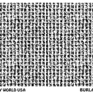 May include: A close-up of a burlap fabric texture with a repeating pattern of small squares. The fabric is white with black squares. The text "ART CLAY WORLD USA" is printed in black at the bottom left corner of the image. The text "BURLAP BAG" is printed in black at the bottom right corner of the image.