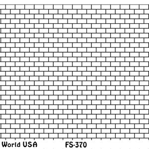 Peut inclure: Un motif de mur en briques avec un fond blanc et des lignes noires. Le texte "Art Clay World USA" et "FS-370" est en bas de l'image. Le mot "Brick" est en bas à droite de l'image.