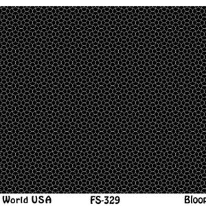 Peut inclure: Image en noir et blanc d'un motif répétitif de cercles qui se chevauchent. Le texte "Art Clay World USA" est dans le coin inférieur gauche, "FS-329" est au centre et "Bloop Inverse" est dans le coin inférieur droit.