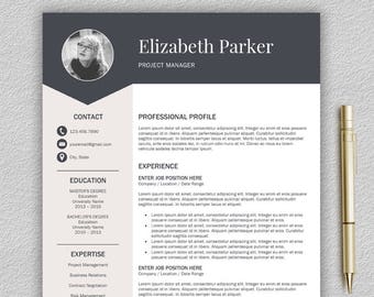 Modern Resume Template | Professional Resume Template for Word | Professional CV | Modern CV | Resume Template Instant Download