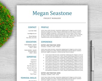 Simple Resume Template, Professional Resume Template, CV Template, Cover Letter, Modern Simple Resume, Creative Resume, Simple CV