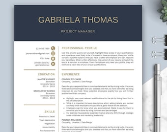Resume Template Word and Pages, Cv Template Professional and Modern Resume Template, Resume and Cover Letter Instant Download