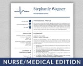 Nurse Resume Template for Word / Doctor Resume Template | Nurse CV Template | RN Resume | Doctor CV | Medical Resume | Resume Template