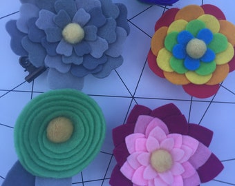 Stunning Felt Brooches