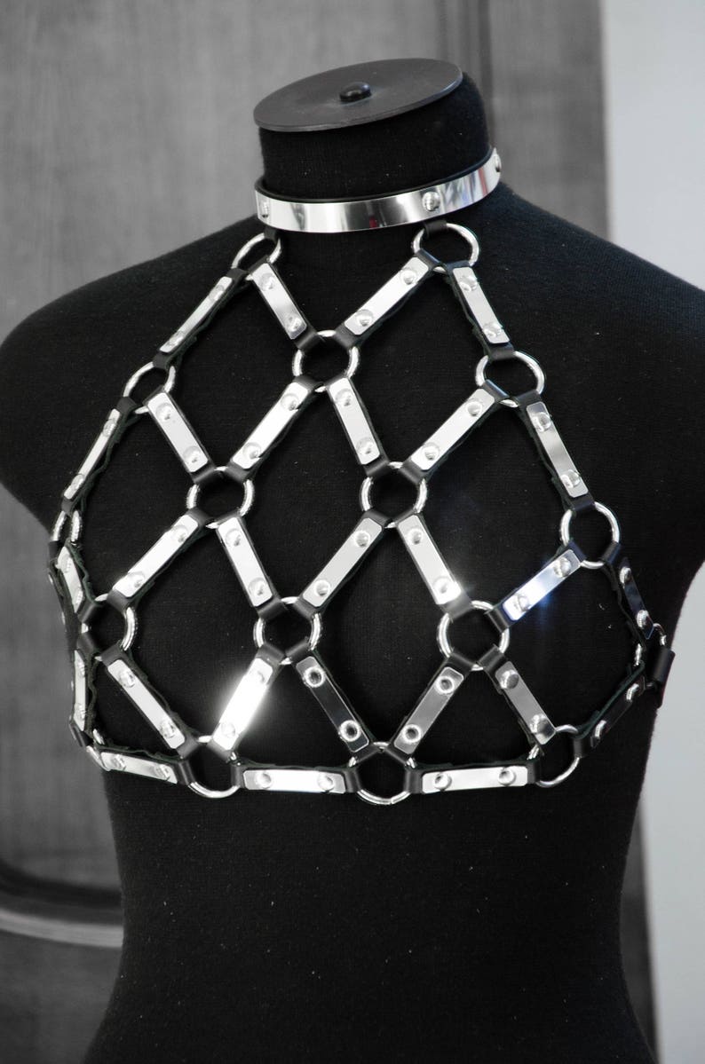 Mirror harness leather harness leather straps at body Etsy