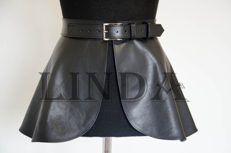 Skirt With Belt at the Waist With Peplum for Women Genuine Etsy