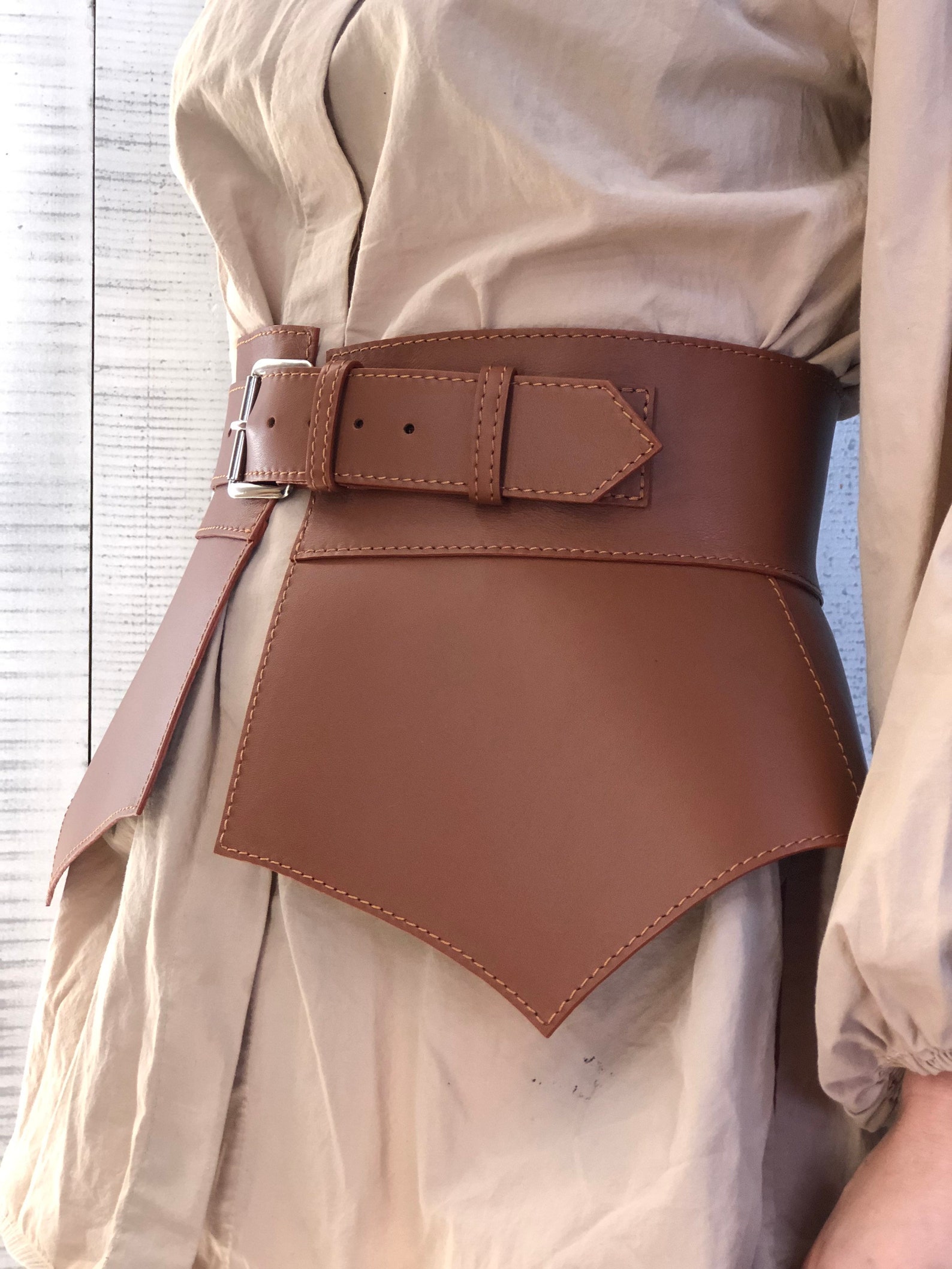 Corset Brown corset belt with Сorset Brown Belt Etsy