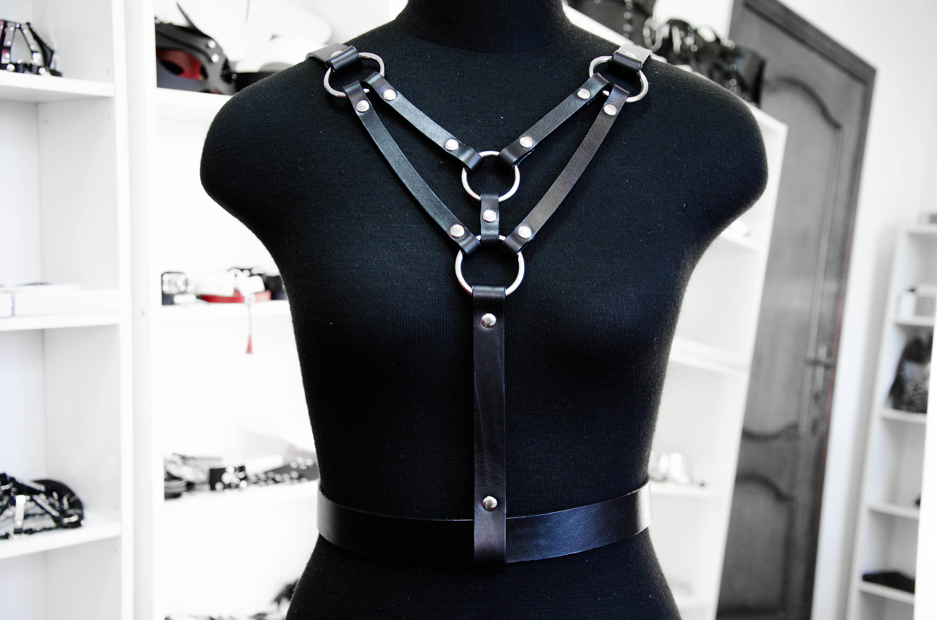 Leather Harness for Women Leather Harness Leather Straps Etsy