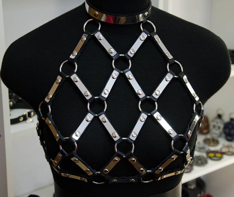 Mirror harness leather harness leather straps at body Etsy